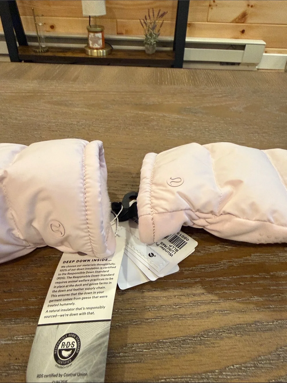 lululemon athletica Kids Light Pink Puffer Mittens